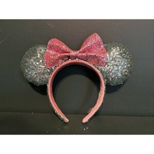 Disney Parks Sequin Sparkle Minnie Ears Headband Sugar Rush Ariel Green Pink